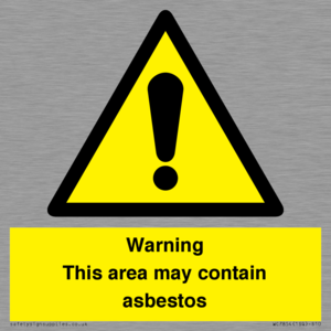 Warning This area may contain asbestos